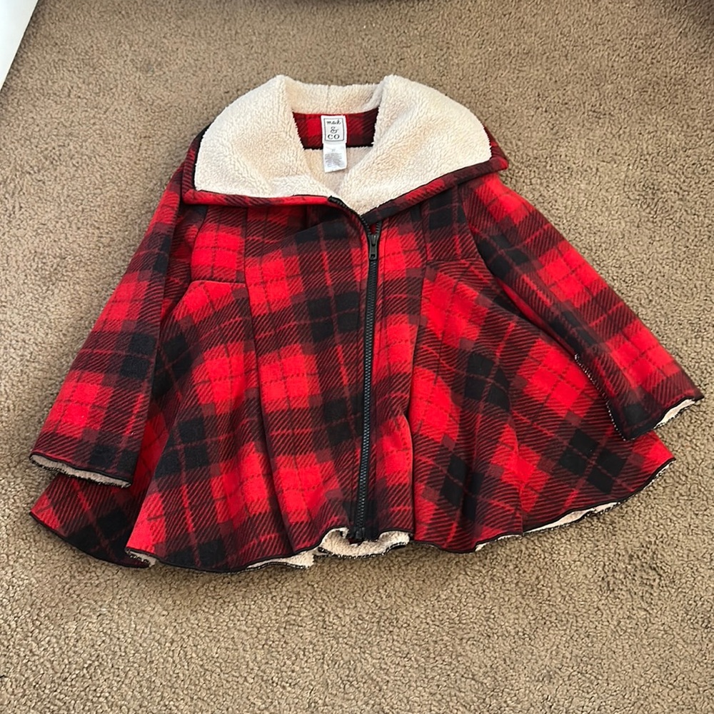 Toddler girl Red plain jacket